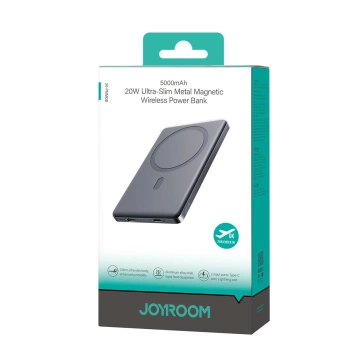 Joyroom 5000 mAh 20 W Powerbank mit induktiver Aufladung – Grau