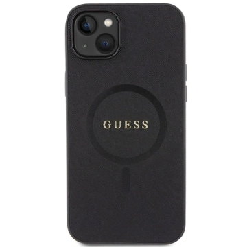Etui Guess GUHMP15MPSAHMCK für iPhone 15 Plus 6,7" Hardcase Saffiano MagSafe Zarny/Schwarz