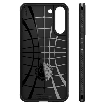 Hülle für Samsung Galaxy S22 Hülle Spigen Rugged Armor Mattschwarz
