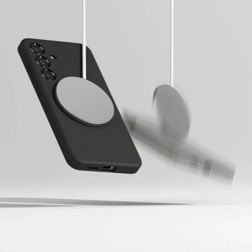 Etui für Samsung Galaxy S25 Schwarz Ringke Silikon Magnetisch MagSafe