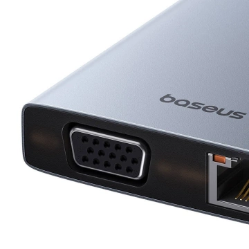 Hub 13w1 Baseus PortalJoy USB-C HDMI+DP+VGA+C+USB+PD+RJ45 Szary