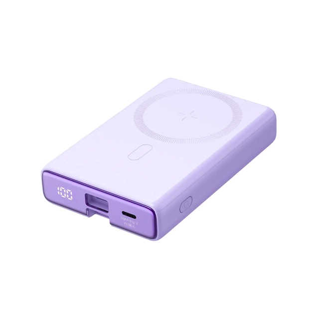 Powerbank 10000mAh Joyroom JR-PBM01 20W MagSafe mit Ständer lila