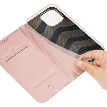 iPhone 16 Pro Max Dux Ducis Skin Pro Rosa Schutzhülle mit Flip