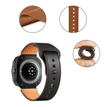 Pasek Leatherfit do Samsung Galaxy Watch Ultra (47 mm) Black