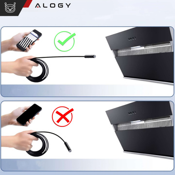 Kamera-Inspektion für Endoskopie, Micro-USB, USB-C, USB, Full HD, 5 m, 8 mm Endoskop Alogy Hard Wire