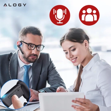 Kabelloses Headset für Bluetooth 4.0-Anrufe, Auto-Headset mit Display V8 Schwarz