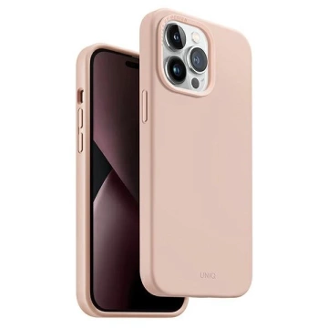 UNIQ Lino Hülle für iPhone 14 Pro Max 6.7" Rosa/Rosa Blush
