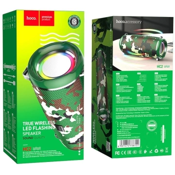 HOCO HC2 Głośnik Bluetooth 2x5W Moro USB TF AUX FM