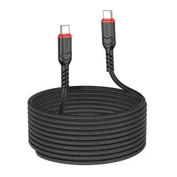 HOCO Kabel Typ C do Typ C X59 3 m Czarny PD 60W 3A Nylonowy Oplot