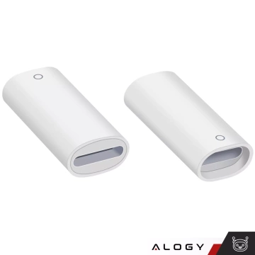 Adapter Alogy Pencil Charger do rysika Lightning - Lightning do Apple Pen umożliwiający ładowanie kablem Biały