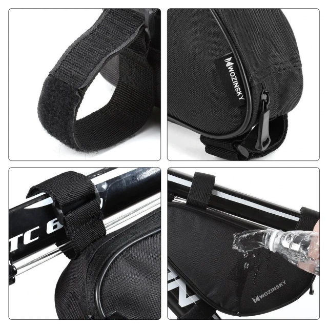Wozinsky Fahrradrahmentasche 1,5 l schwarz (WBB11BK)