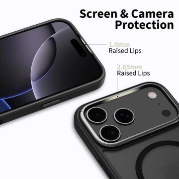 Etui Tech-Protect MagEdge MagSafe do iPhone 17 Pro, czarny mat
