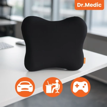  Poduszka do Samochodu pod Plecy Lędźwie DR.MEDIC TravelComfort™ Ergonomiczna poduszka lędźwiowa na fotel krzesło biurowa do auta dla kierowcy pasażera