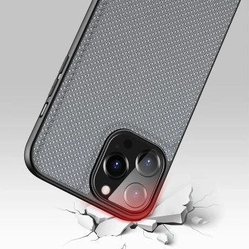 Dux Ducis Fino Schutzhülle mit Nylonmaterial bezogen iPhone 13 Pro Max grau