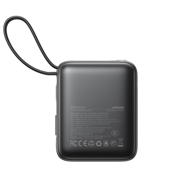 Powerbank Joyroom JR-PBF27 10000 mAh 22.5 W USB-C & Lightning – czarny