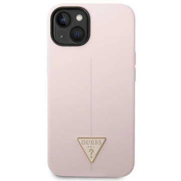 Etui na telefon Guess do iPhone 14 6,1" fioletowy/purple hardcase Silicone Triangle