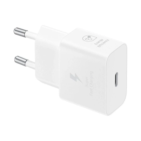 Oryginalna Ładowarka Sieciowa Samsung GaN Super Fast Charger EP-T2510XWEGEU USB Typ C 3A 25W biały blister