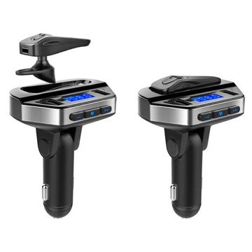 Transmiter samochodowy FM Bluetooth 5.0 V6 + słuchawka bezprzewodowa 