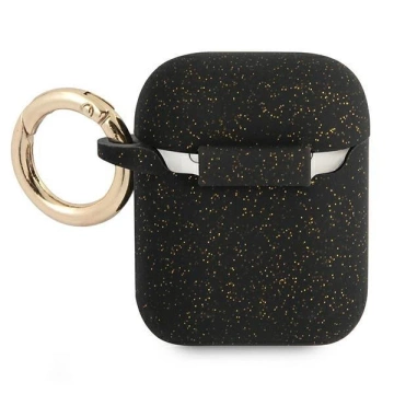 Etui ochronne na słuchawki Guess do AirPods cover czarny/black Silicone Glitter