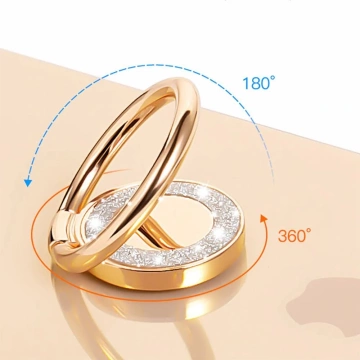Magnetic phone ring glitter gold