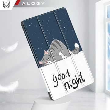 Etui do Lenovo Tab K11 / K11E 11” M11 10.95" TB330FU / TB330XU / TB331FC obudowa na tablet Case Alogy Book Cover Sleeping Cat + Szkło + Rysik