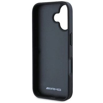Etui do iPhone 16 AMG Leather Debossed Lines czarne