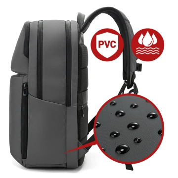 Bange 26L wasserdichter Rucksack für Laptops bis 15,6 Zoll – Geräumig und komfortabel, robust und atmungsaktiv, ideal für Stadt und Reisen, Arbeit und Flugreisen, Unisex – Grau