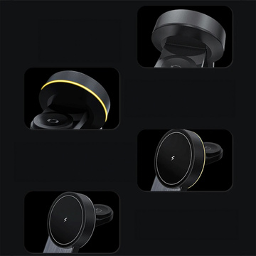 TECH-PROTECT QI15W-A28 3IN1 MAGNETISCHES MAGSAFE KABELLOSES LADEGERÄT SCHWARZ