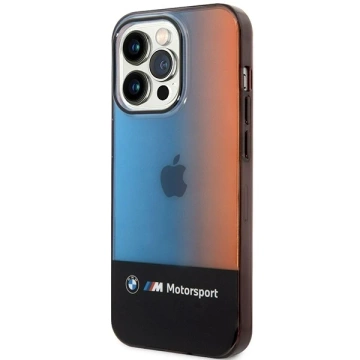 BMW BMHCP14X22HMGK Phone Case für Apple iPhone 14 Pro Max 6.7" schwarz/schwarz Half Tricolor