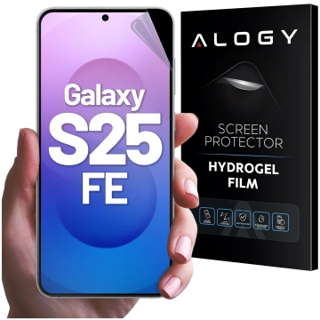 Folia hydrożelowa do Samsung Galaxy S25 FE – elastyczna ochrona ekranu, samoregeneracja, pełne dopasowanie i wysoka przejrzystość – Alogy Hydrogel Film™