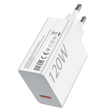 Oryginalna Ładowarka Sieciowa Xiaomi MDY-13-EE 120W Szybkie ładowanie Quick Charge QC 3.0 Biała + Kabel Xiaomi USB do USB-C