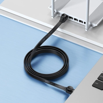Baseus Speed ​​Six Netzwerkkabel RJ45 1000Mbps 15m schwarz (WKJS000301)