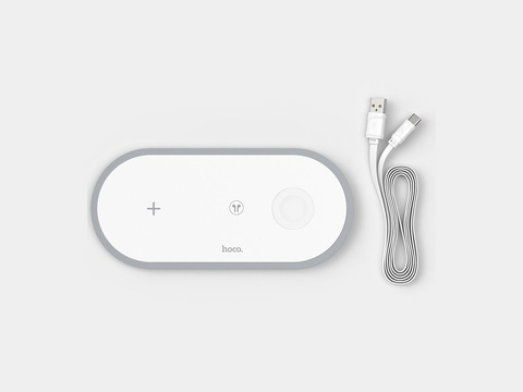 3in1 HOCO CW24 3IN1 Induktionsladegerät für iPhone / AirPods / Watch White