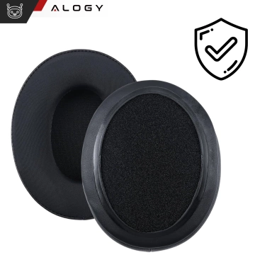 Nauszniki 2x wymienne pady gąbki do słuchawek do HyperX Cloud I / II / Alpha / Pro / S / X / Core / Stinger / Flight Czarne + urządzenie do demontażu