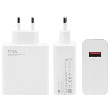 Oryginalna Ładowarka Sieciowa Xiaomi MDY-13-EE 120W Szybkie ładowanie Quick Charge QC 3.0 Biała + Kabel Xiaomi USB do USB-C