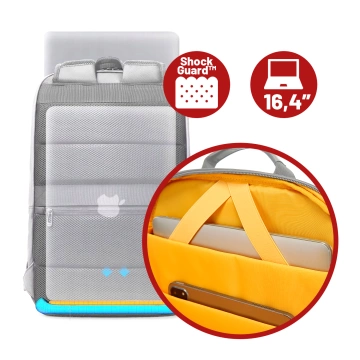 Bange 23L wasserdichter Rucksack für 16,4"-Laptops – Geräumig und komfortabel, robust und atmungsaktiv, ideal für Stadt und Reisen, Arbeit und Flugreisen, Unisex – Grau