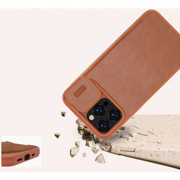 Etui skórzane Nillkin Qin Pro Leather Case do iPhone 14 Pro Max (czarne)