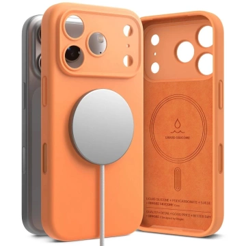 Etui do iPhone 17 Pro Ringke Silicone Magnetic MagSafe Pomarańczowe