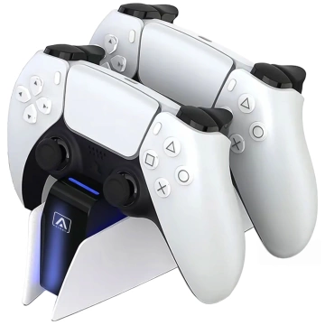 Podwójna stacja dokująca ładująca do kontrolera Pada do PlayStation 5 PS5 do 2 Padów Alogy Biała