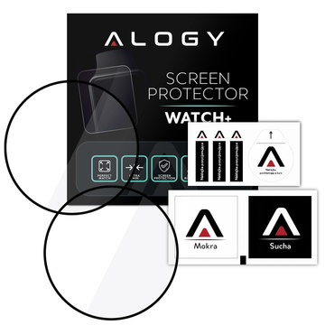 2x Alogy 3D Flexibles Glas für Xiaomi Mi Watch S1 Active Global Black