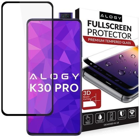 Alogy Full Glue Glas für Xiaomi Redmi K30 Pro Schwarz