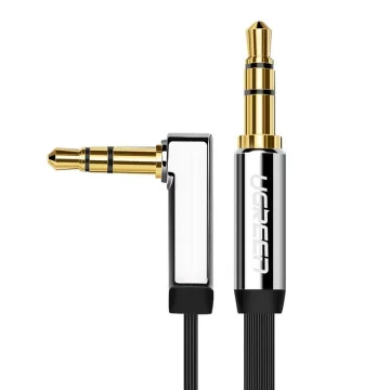 Płaski kabel UGREEN przewód audio AUX 3,5 mm mini jack 5m srebrny (10729)