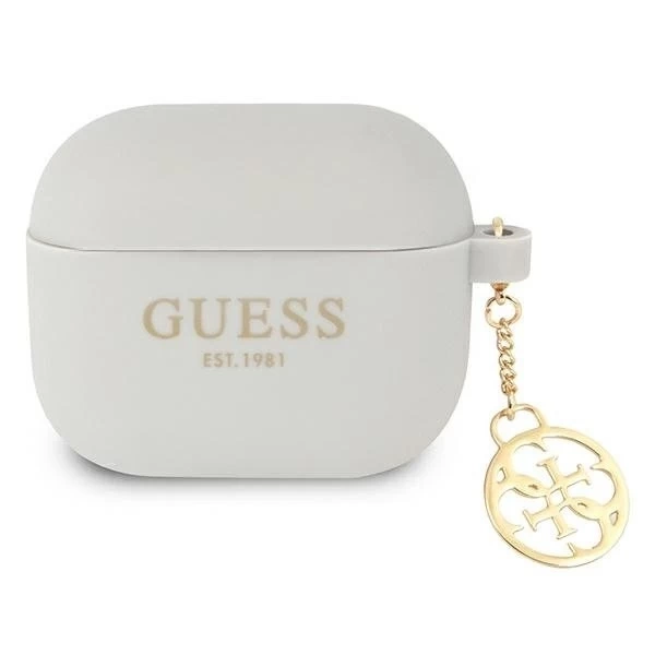 Guess GUA3LSC4EG AirPods 3 Cover szary/grey Silicone Charm 4G Collection