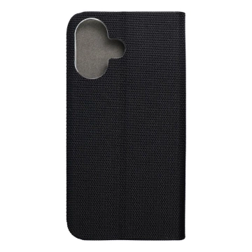 Etui Kabura SENSITIVE Book do iPhone 16 Czarny z Podstawką 360