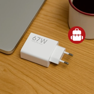 Ładowarka sieciowa Xiaomi oryginalna USB-A Szybkie Ładowanie QC3.0 3A 67W + Kabel USB do USB-C 120W 1M
