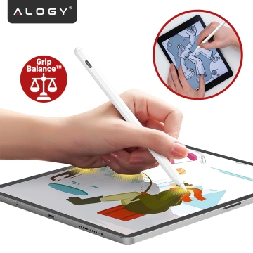 Rysik Alogy Stylus Pen Pencil dotykowy do ekranów telefonu tabletu do Apple iPad / iPhone Biały