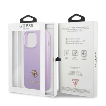 Etui Guess GUHCP13LPS4MU do Apple iPhone 13 Pro / 13 6,1" purpurowy/purple hardcase Saffiano 4G Small Metal Logo