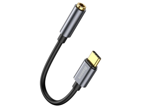 Adapter Audio Baseus L54 USB-C na mini Jack 3.5mm DAC do Słuchawek Czarny