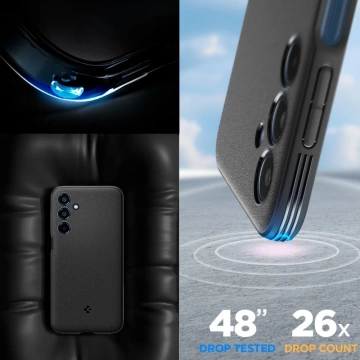 Etui do Samsung Galaxy A35 5G Spigen Essential SandBlast Case obudowa plecki czarne matowe Matte Black