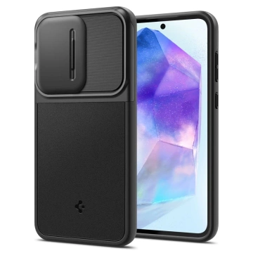 Etui Spigen Optik Armor für Samsung Galaxy A55 5G Schwarz